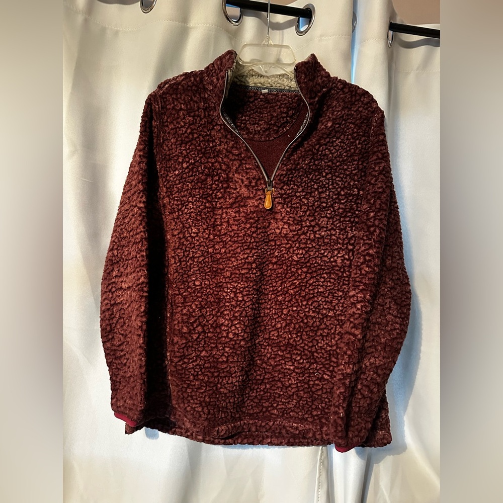Burgundy Fleece Sweater